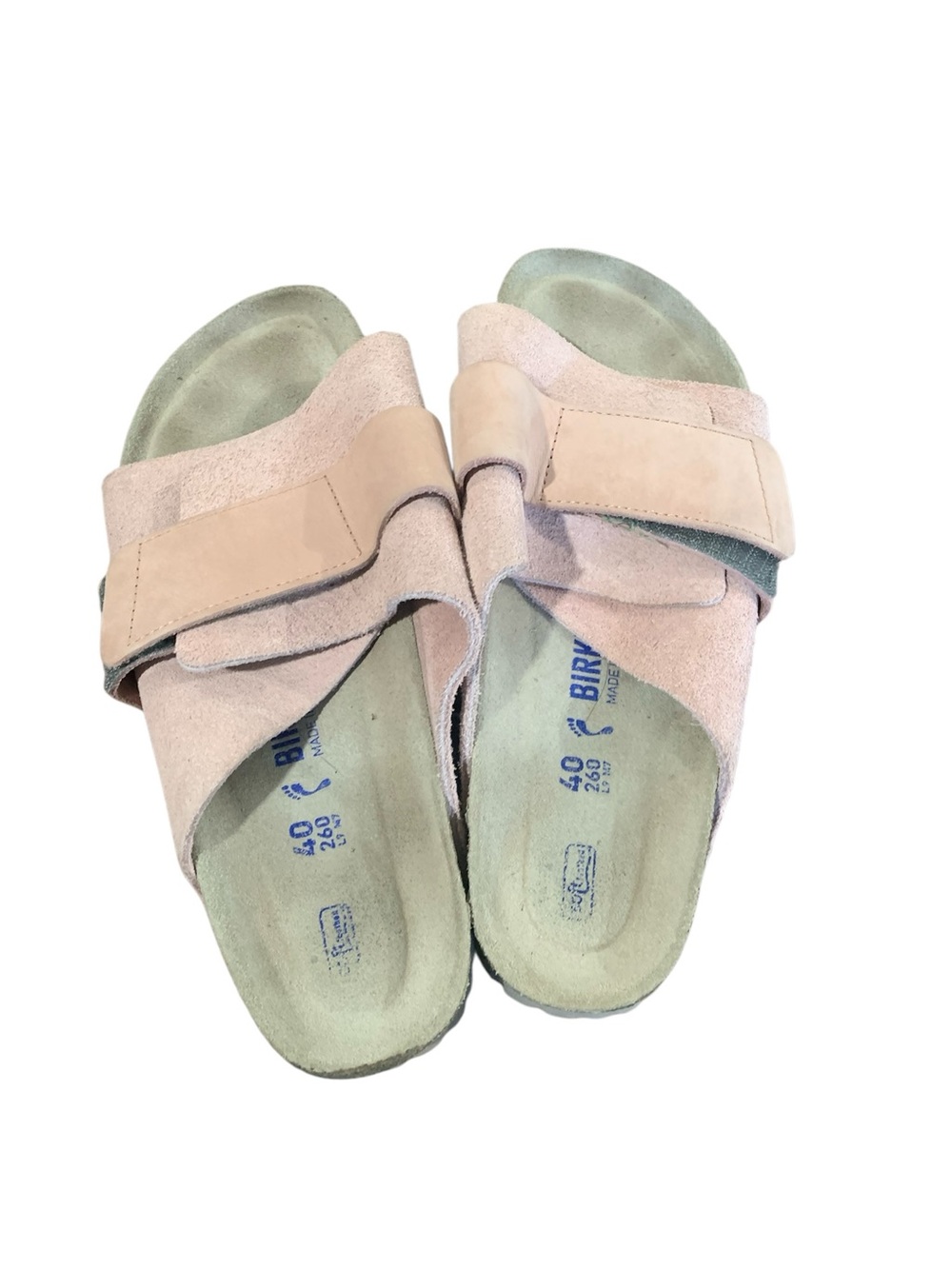 Birkenstock Kyoto Pink Blush Suede Leather Hook & Loop Adjustable Closure 10 - Picture 2 of 9